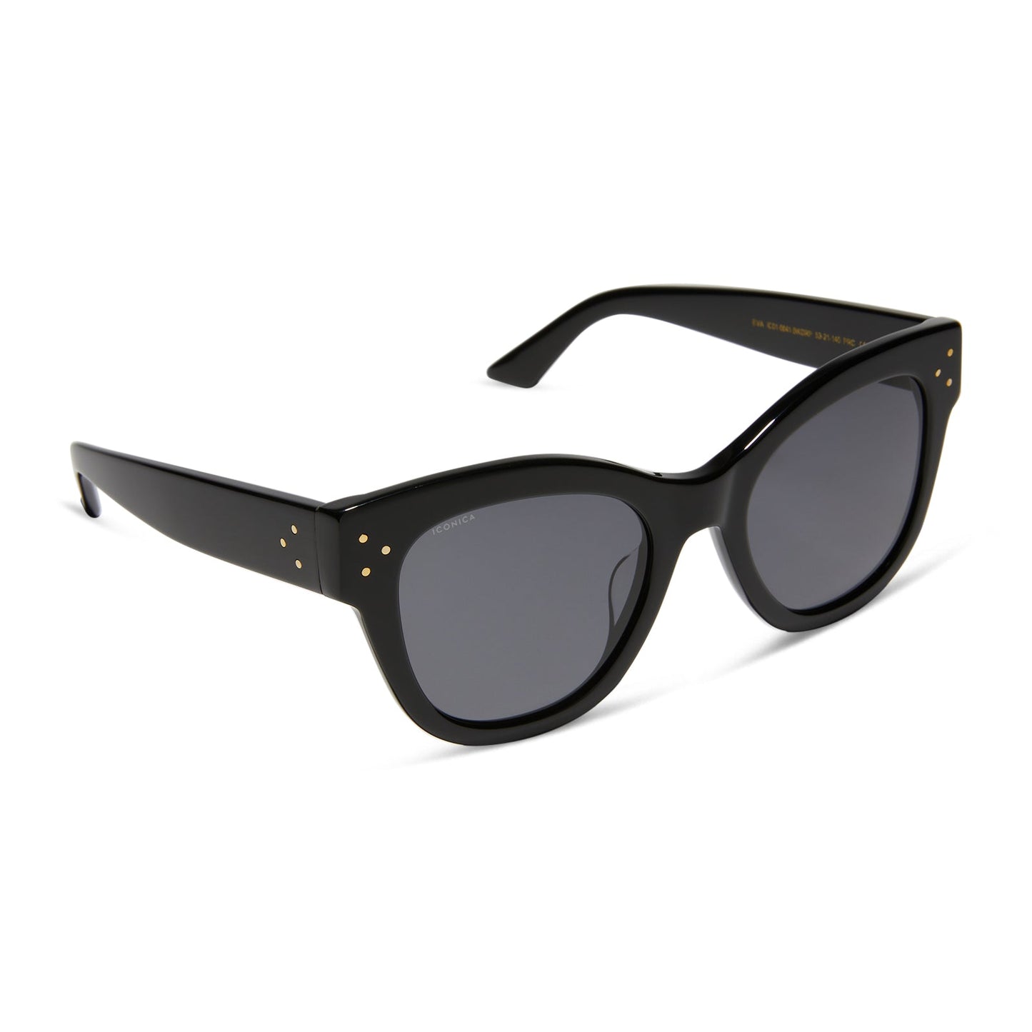 EVA - BLACK + GREY + POLARIZED SUNGLASSES