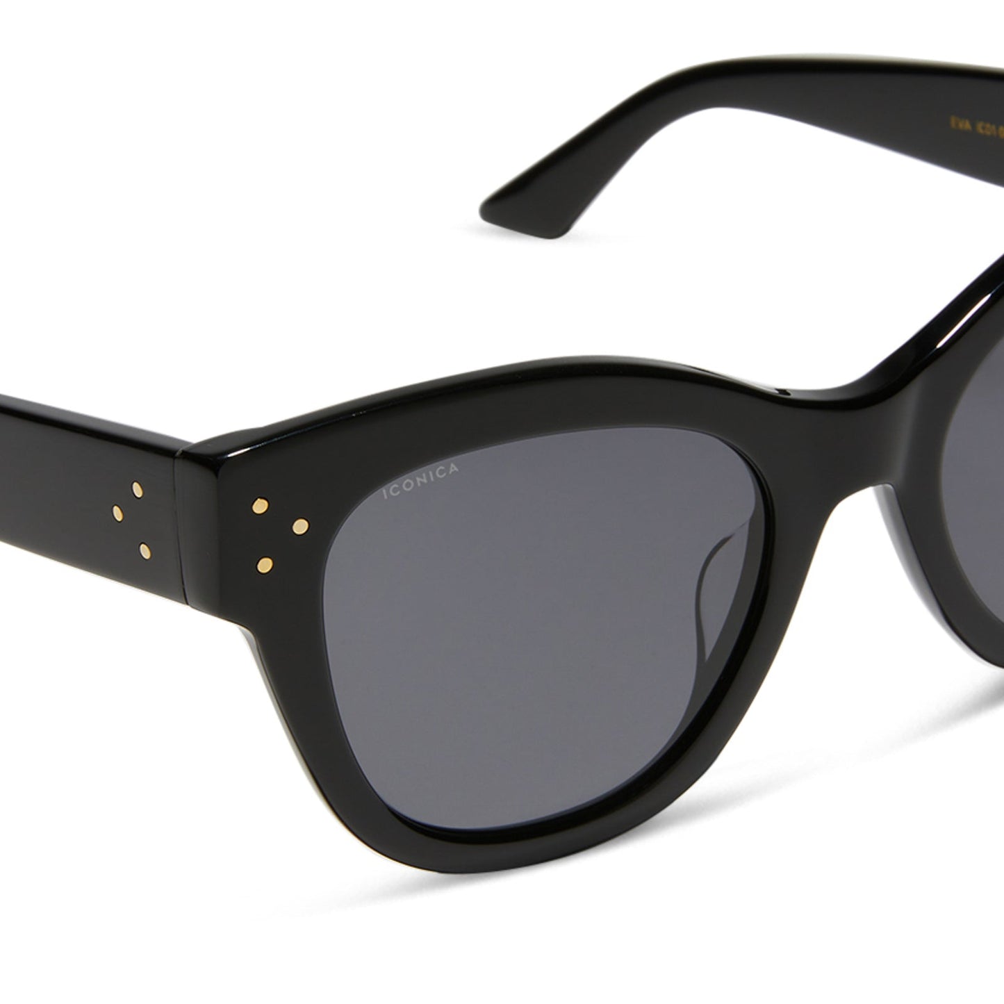 EVA - BLACK + GREY + POLARIZED SUNGLASSES