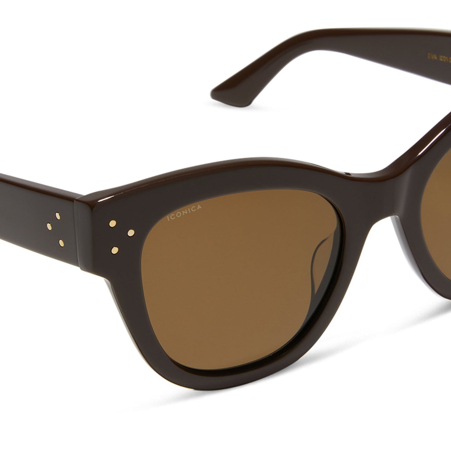 EVA - TRUFFLE + BROWN + POLARIZED SUNGLASSES