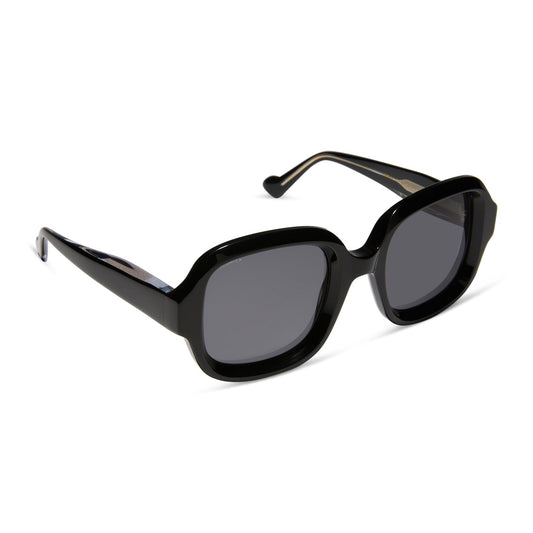 GISELE - BLACK + GREY + POLARIZED SUNGLASSES