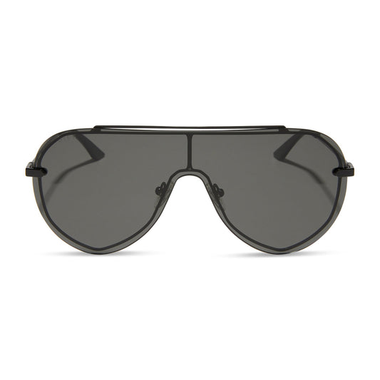 IMANI - BLACK + GREY SUNGLASSES