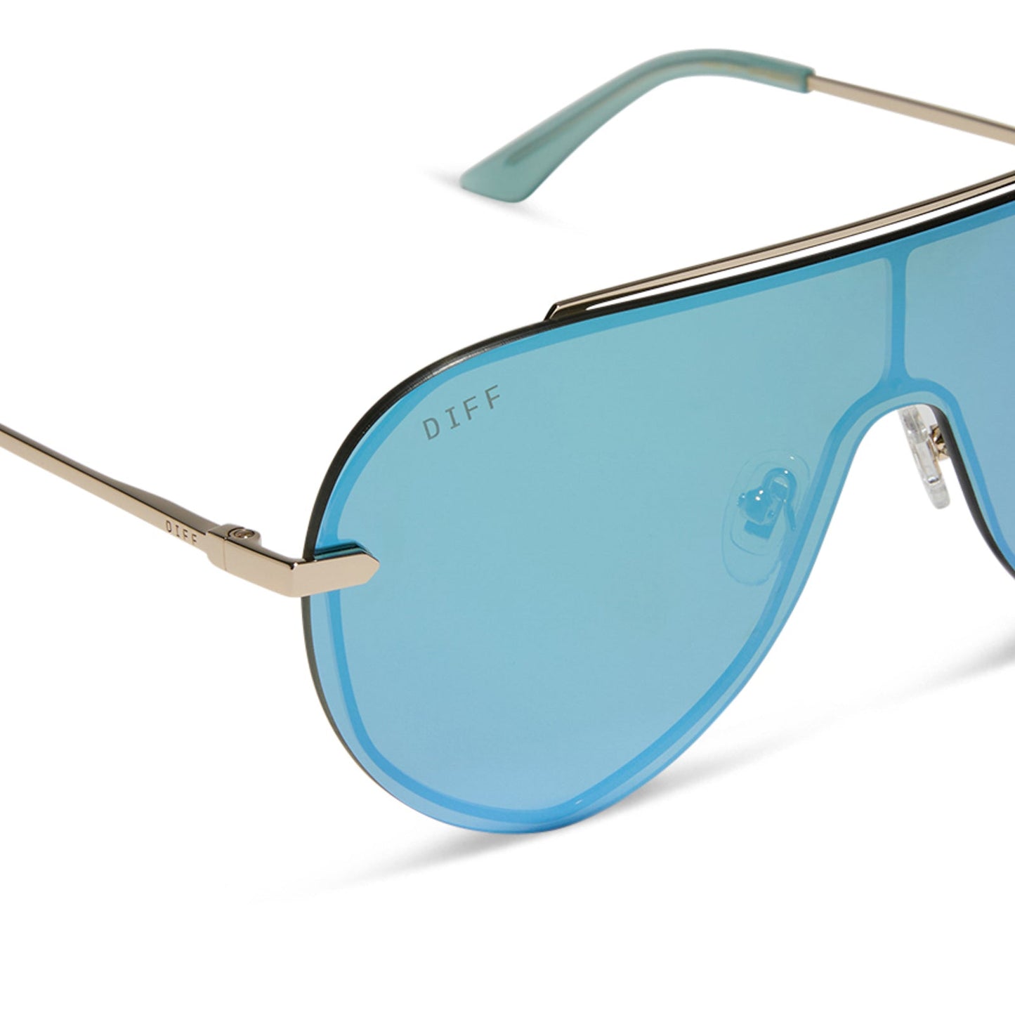 IMANI - GOLD + AQUATIC AWE MIRROR SUNGLASSES