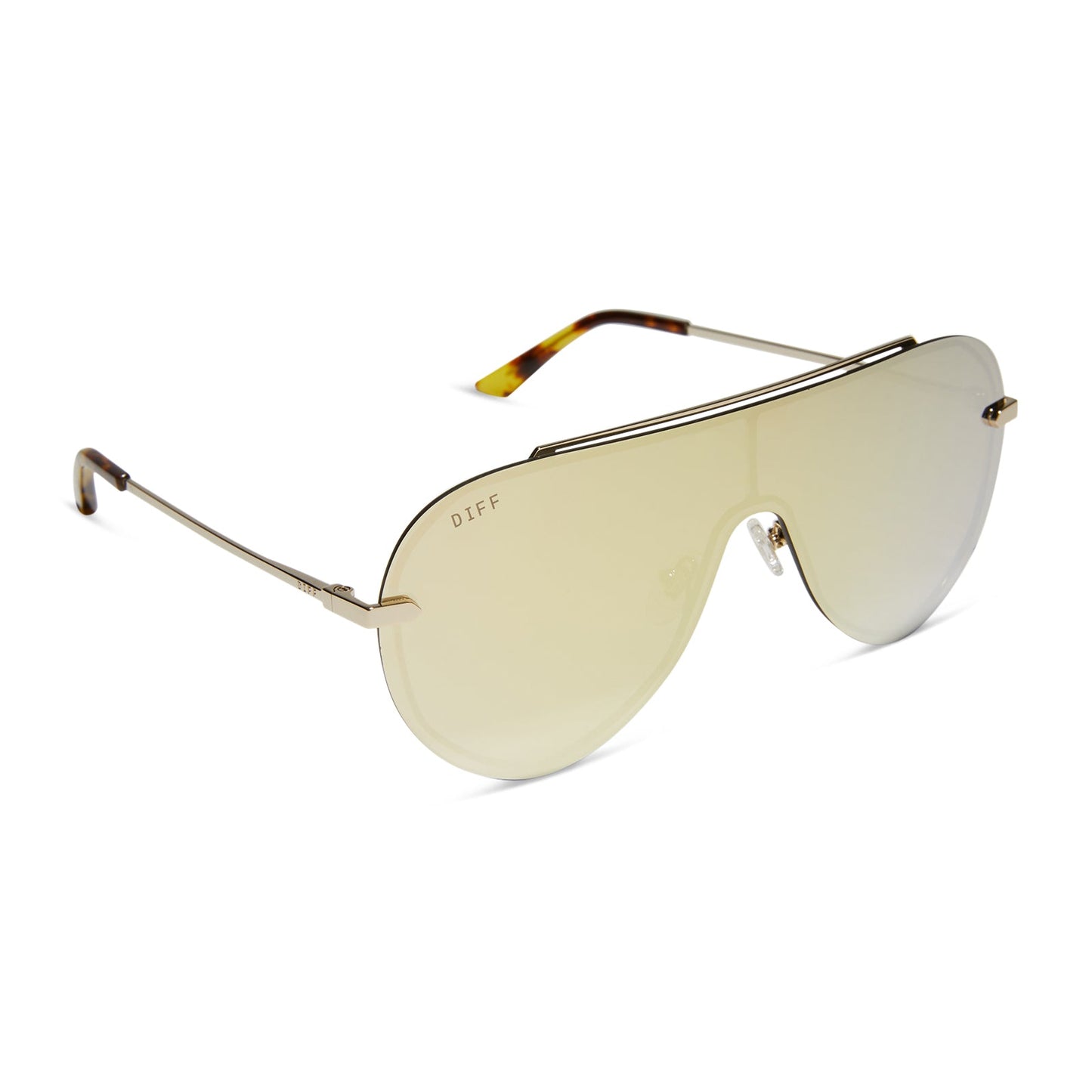 IMANI - GOLD + BRILLIANT GOLD MIRROR SUNGLASSES