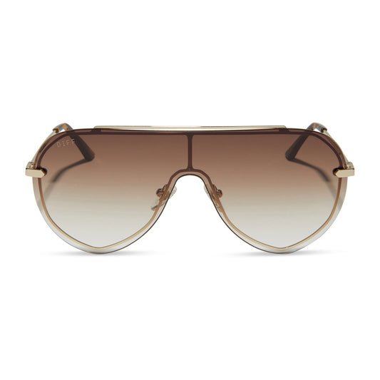 IMANI - GOLD + BROWN GRADIENT SUNGLASSES