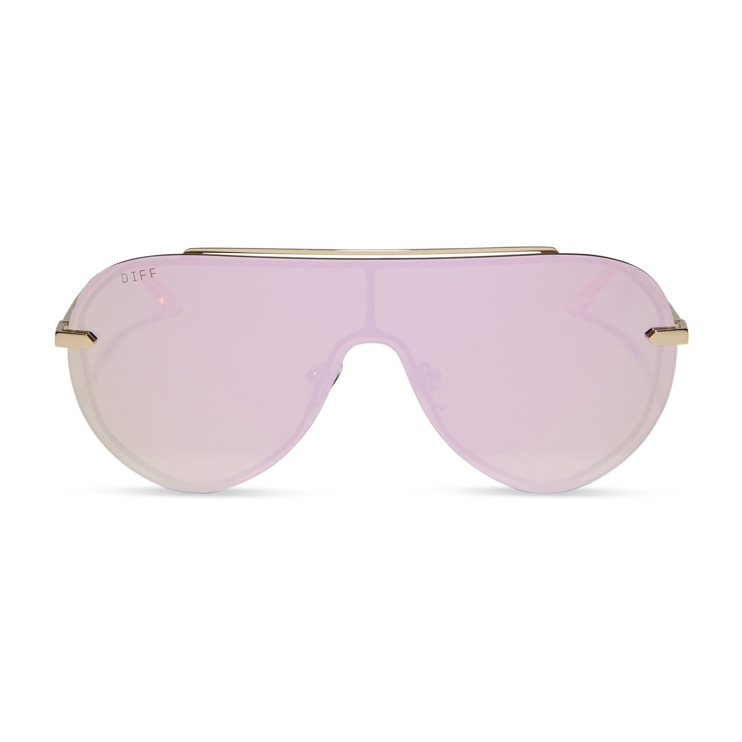 IMANI - GOLD + CHERRY BLOSSOM MIRROR SUNGLASSES