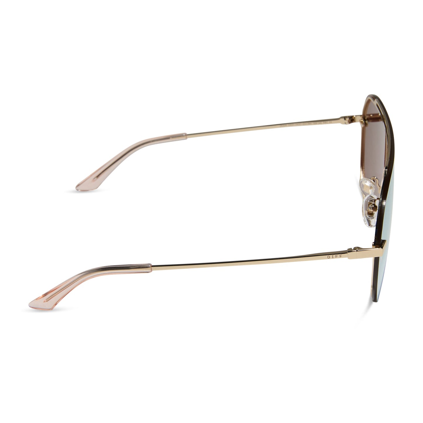 IMANI - GOLD + CHERRY BLOSSOM MIRROR SUNGLASSES