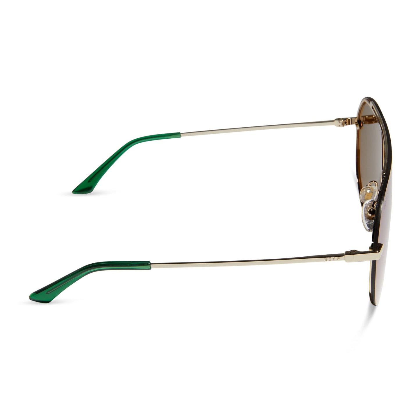 IMANI - GOLD + GREEN MIRROR SUNGLASSES