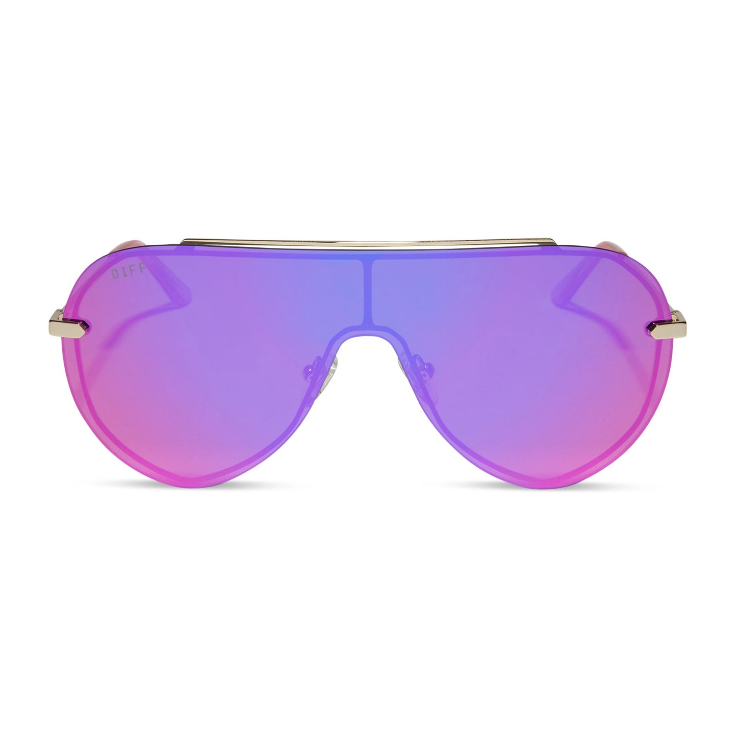 IMANI - GOLD + PINK RUSH MIRROR SUNGLASSES