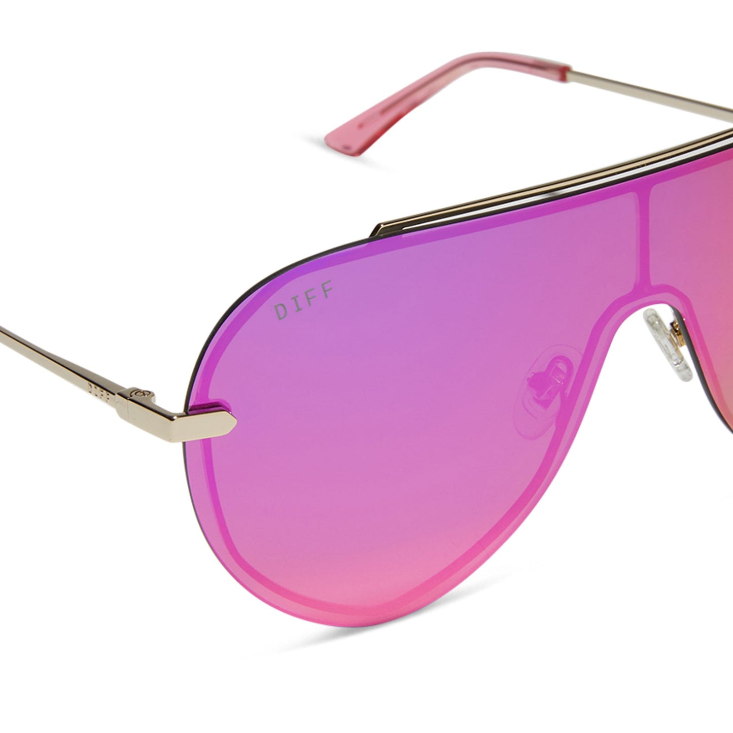 IMANI - GOLD + PINK RUSH MIRROR SUNGLASSES