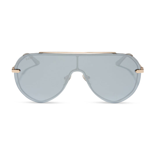 IMANI - GOLD + SILVER MIRROR SUNGLASSES