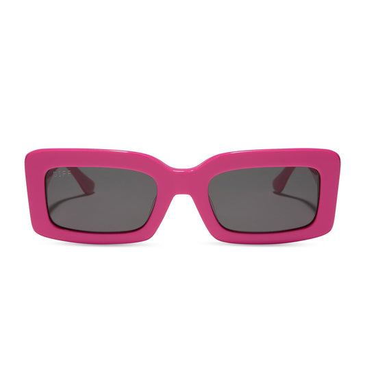 INDY - BRIGHT PINK + GREY SUNGLASSES