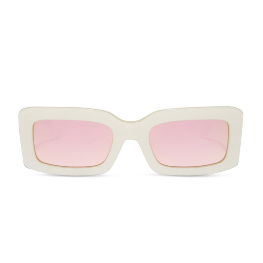 INDY - OPALINE + TAUPE MIRROR SUNGLASSES