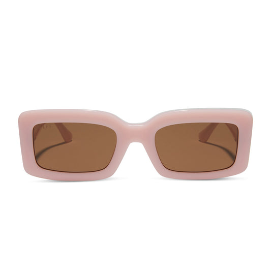 INDY - PINK VELVET + BROWN SUNGLASSES