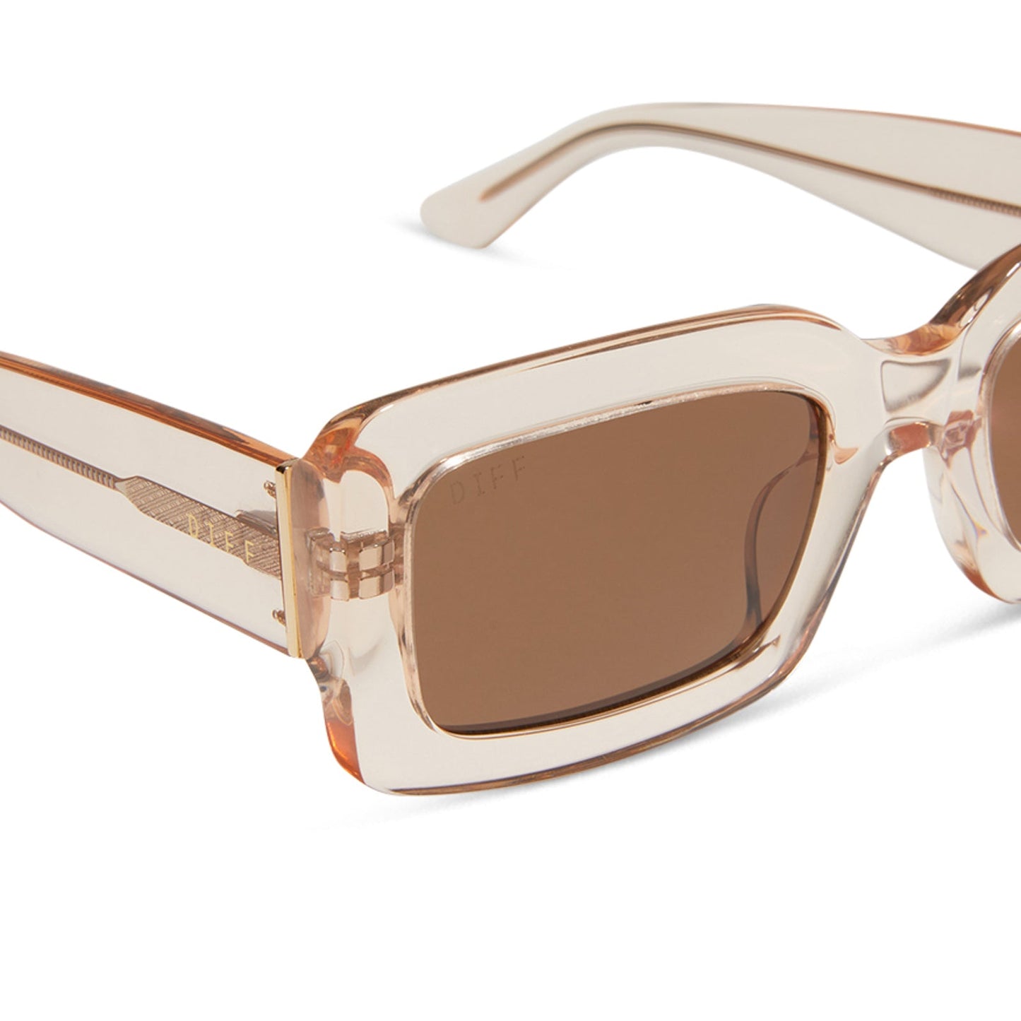 INDY - VINTAGE ROSE CRYSTAL + BROWN SUNGLASSES