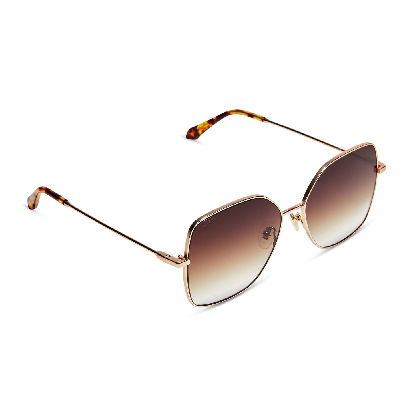 IRIS - MATTE GOLD + SHARP BROWN GRADIENT SUNGLASSES