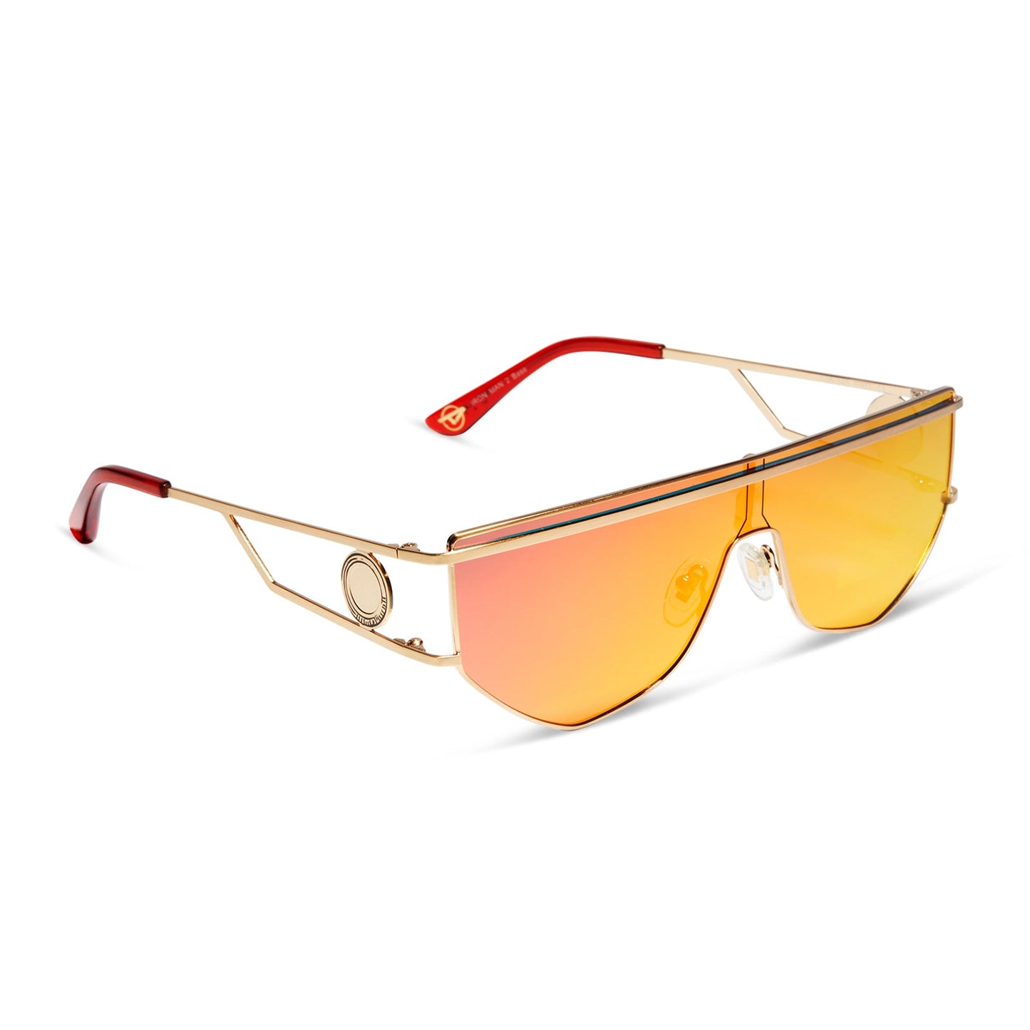 IRON MAN - BRUSHED GOLD + RED MIRROR + POLARIZED SUNGLASSES