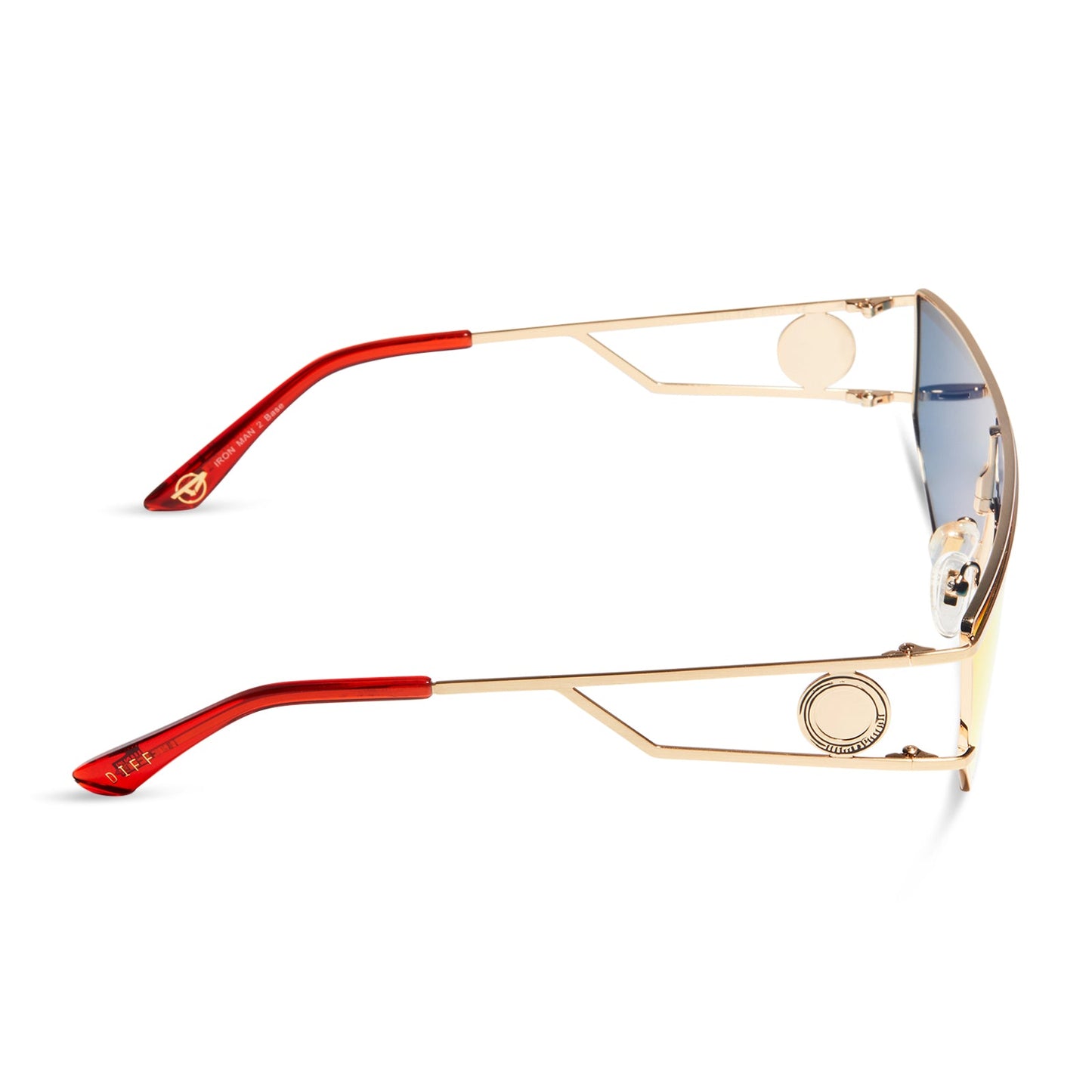 IRON MAN - BRUSHED GOLD + RED MIRROR + POLARIZED SUNGLASSES