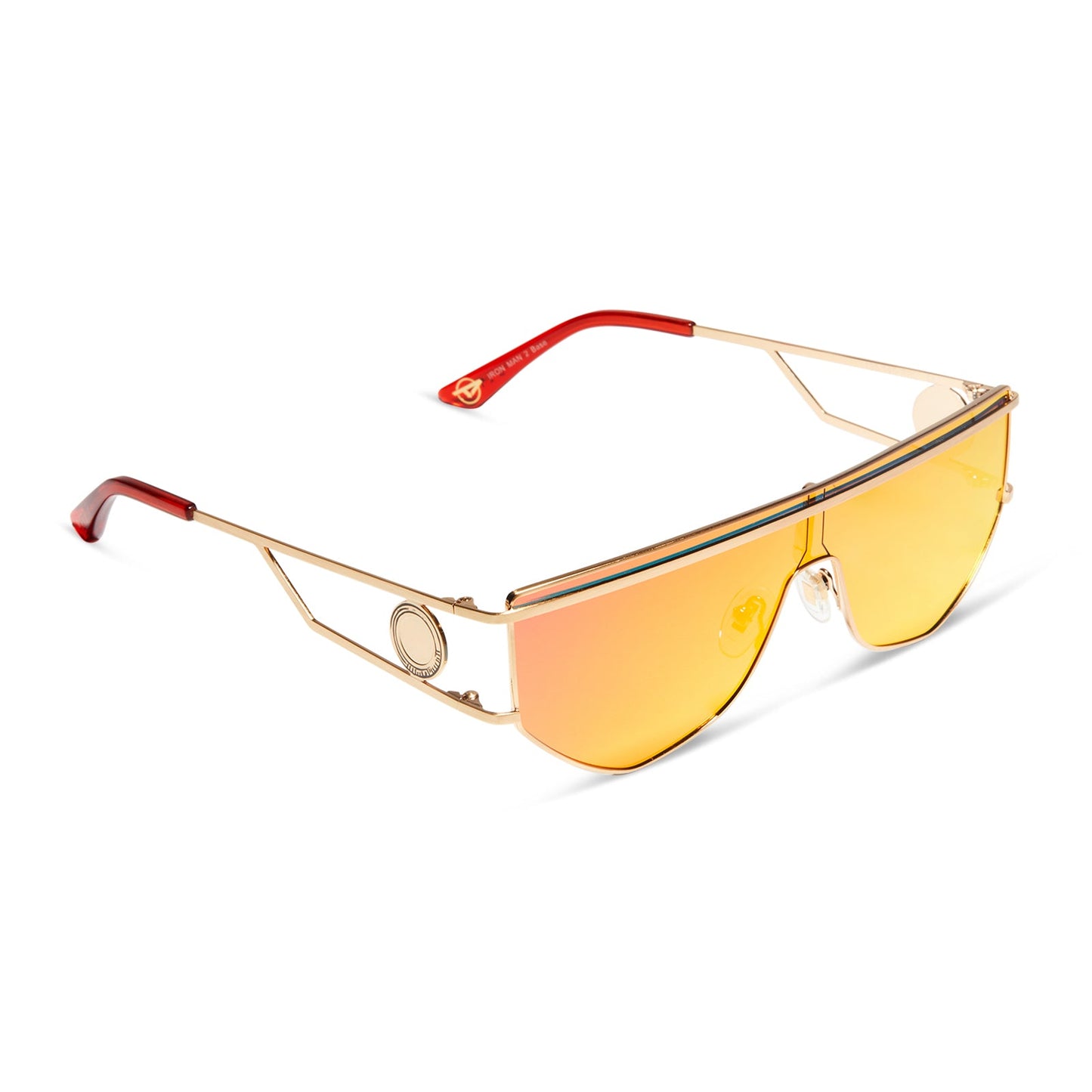 IRON MAN - BRUSHED GOLD + RED MIRROR + POLARIZED SUNGLASSES