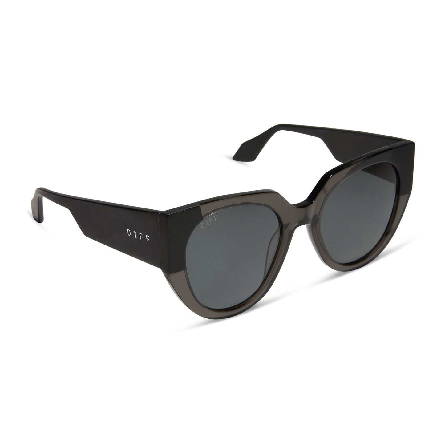 IVY - SMOKE CRYSTAL WITH MATTE BLACK + GREY + POLARIZED SUNGLASSES