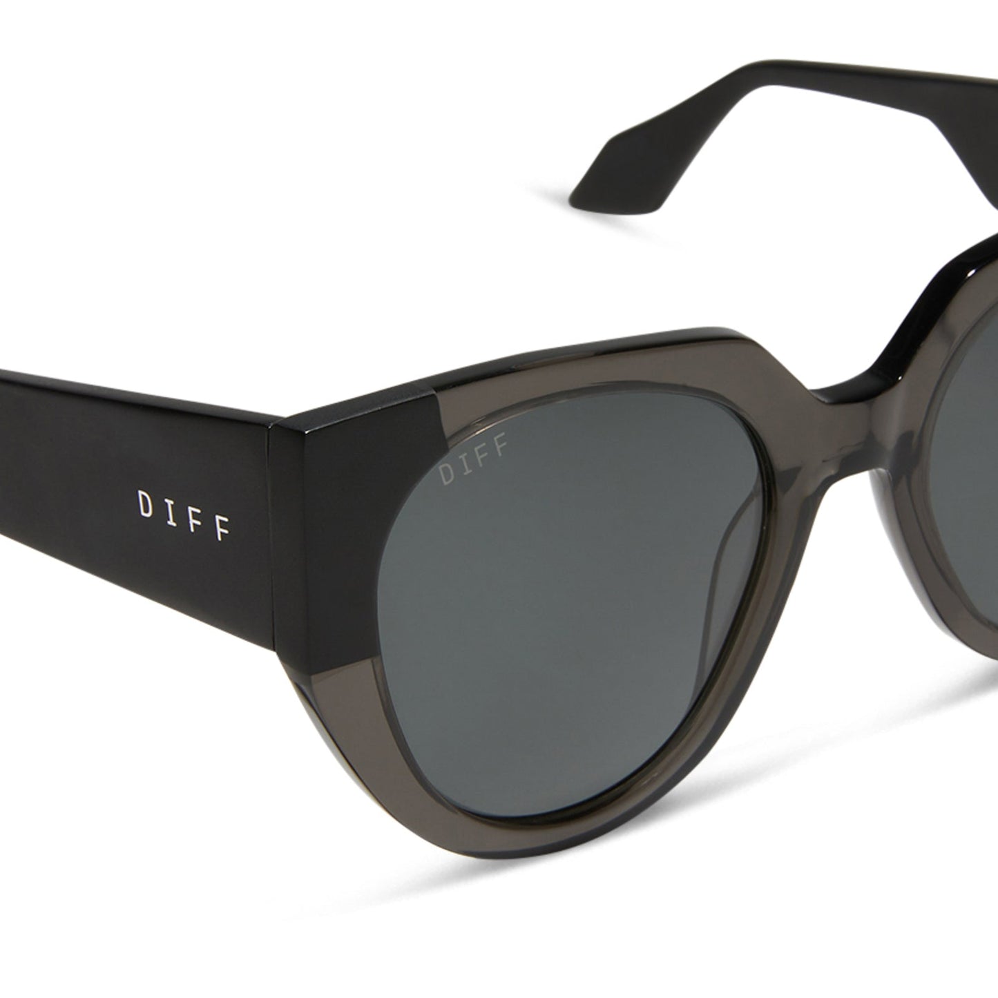 IVY - SMOKE CRYSTAL WITH MATTE BLACK + GREY + POLARIZED SUNGLASSES