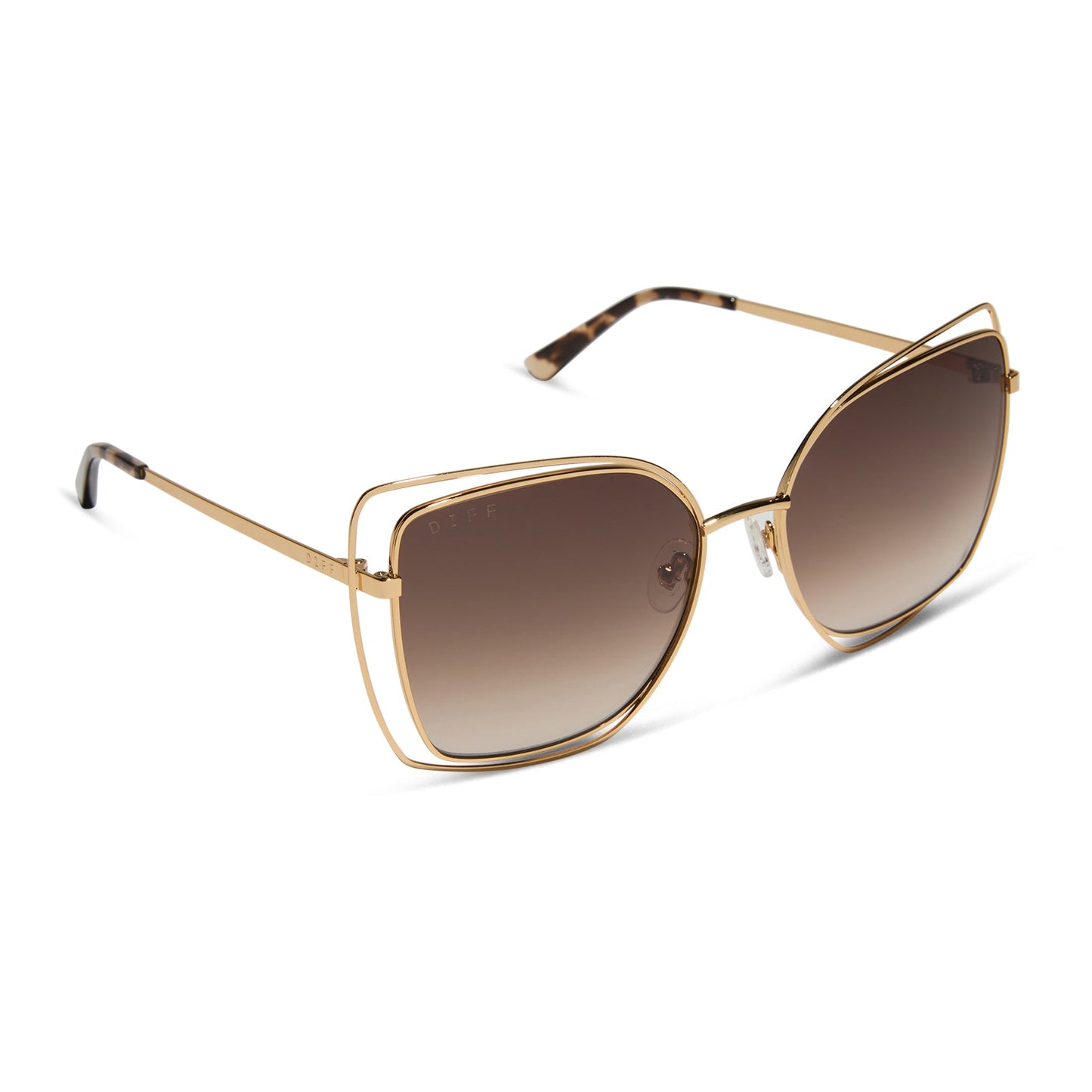 JACQUELINE - GOLD + BROWN GRADIENT SUNGLASSES