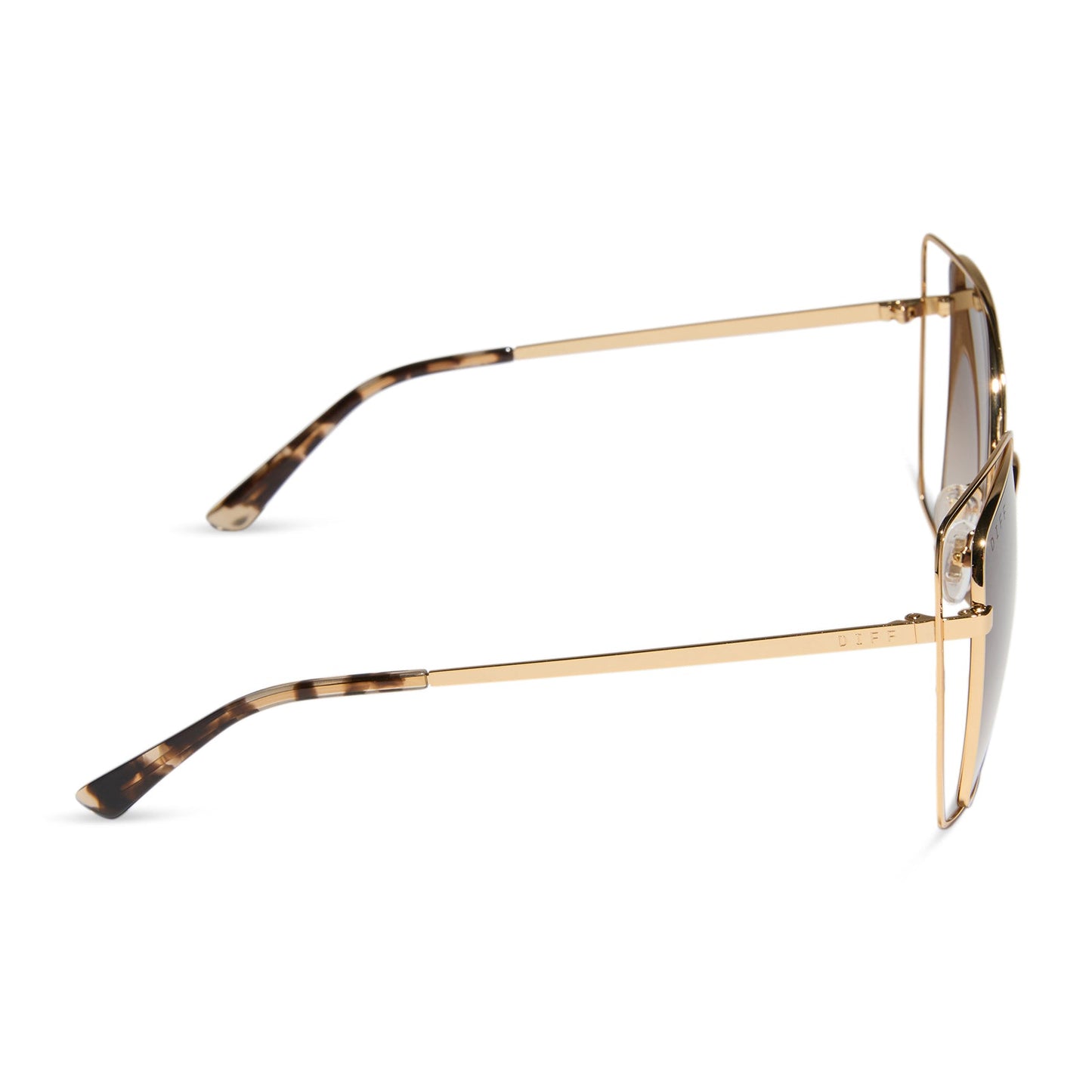 JACQUELINE - GOLD + BROWN GRADIENT SUNGLASSES