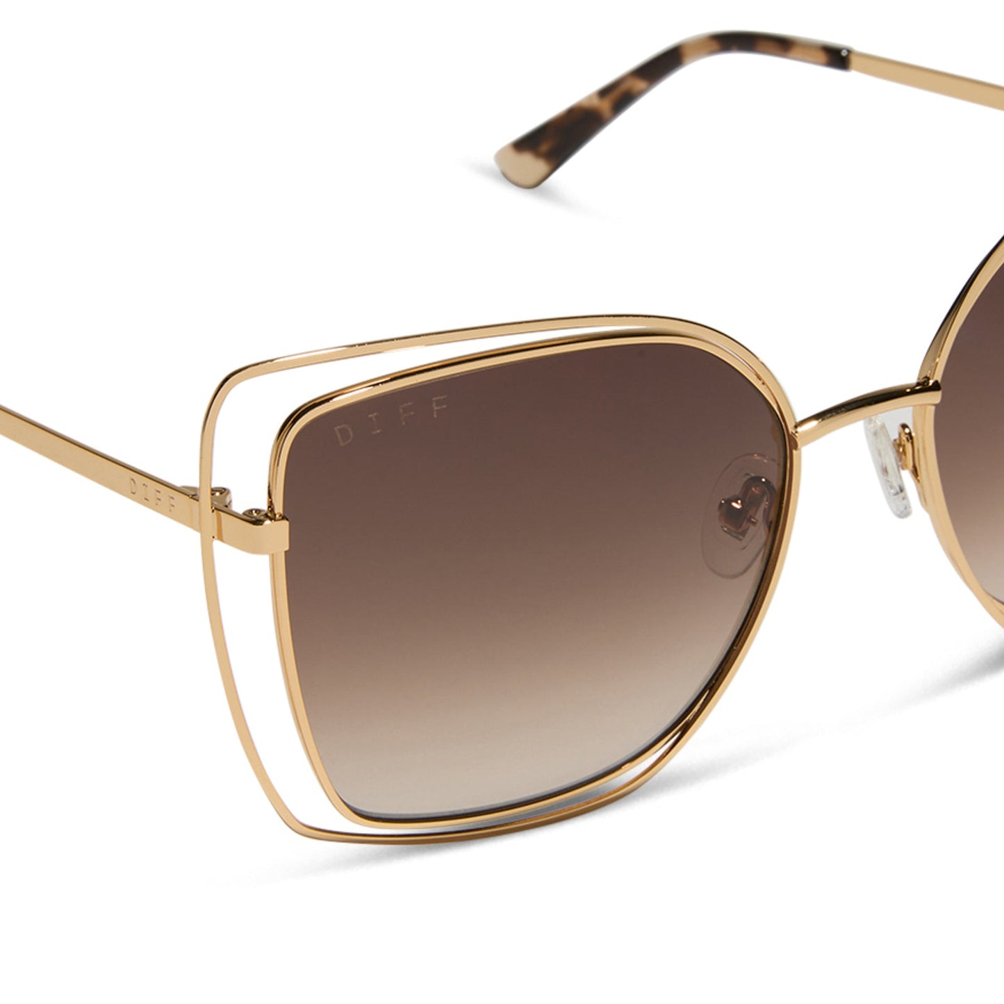 JACQUELINE - GOLD + BROWN GRADIENT SUNGLASSES