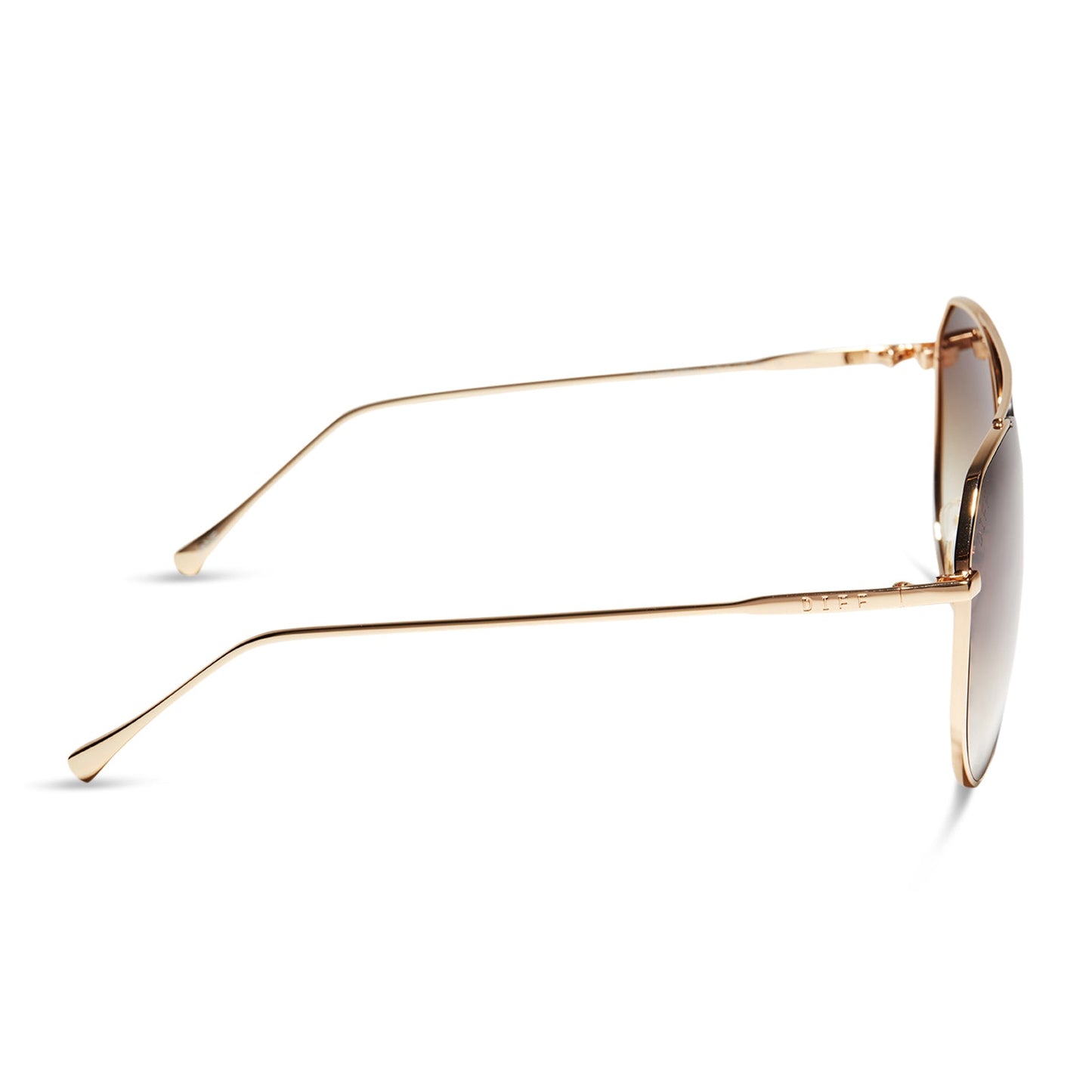 JANE - GOLD + BROWN GRADIENT SHARP SUNGLASSES