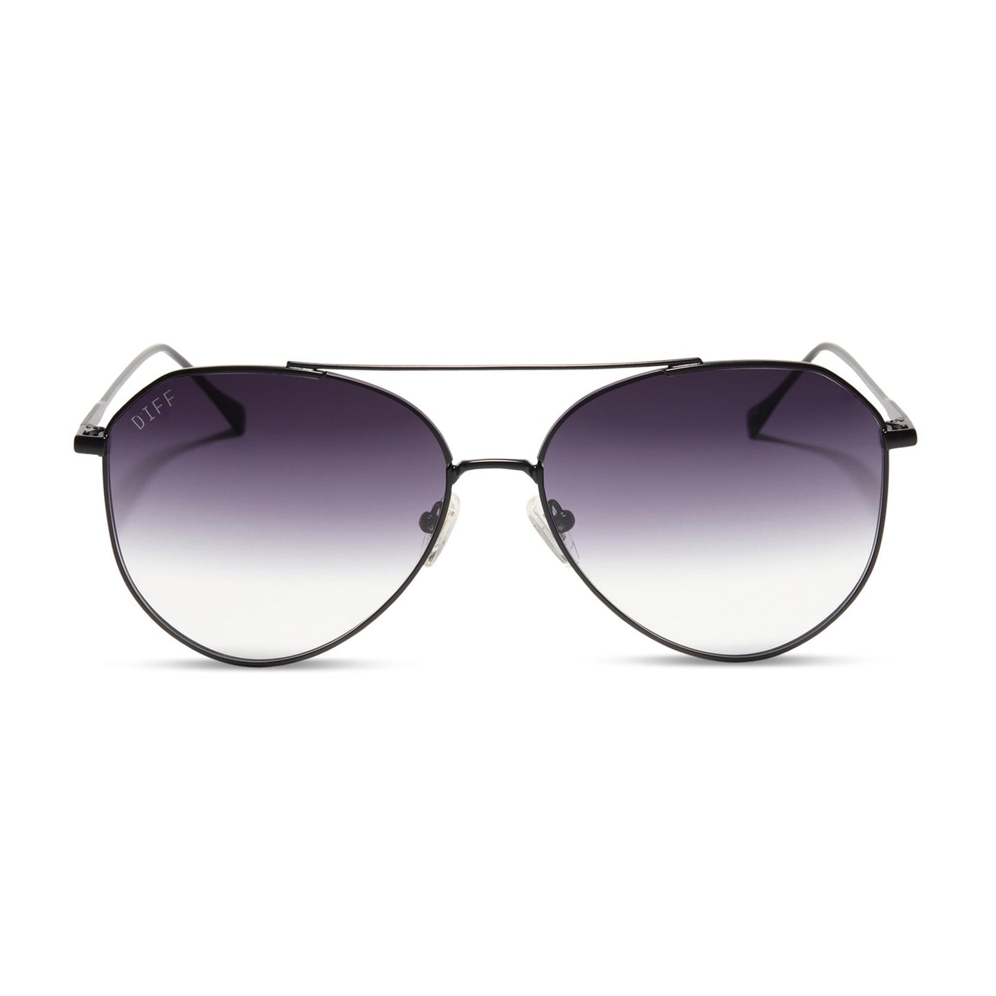 JANE - MATTE BLACK + GREY GRADIENT SHARP SUNGLASSES