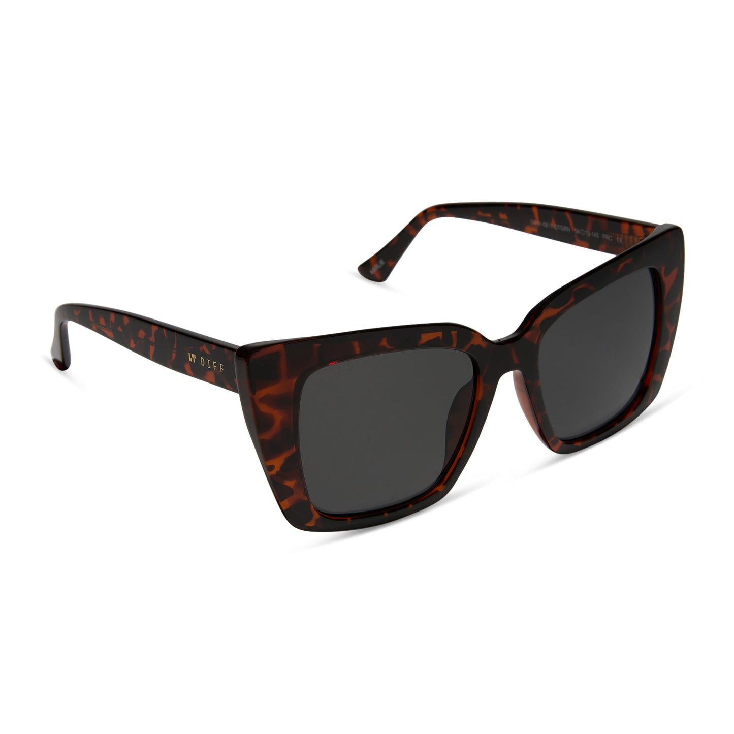 KARLIE - DARK TORTOISE + GREY SUNGLASSES