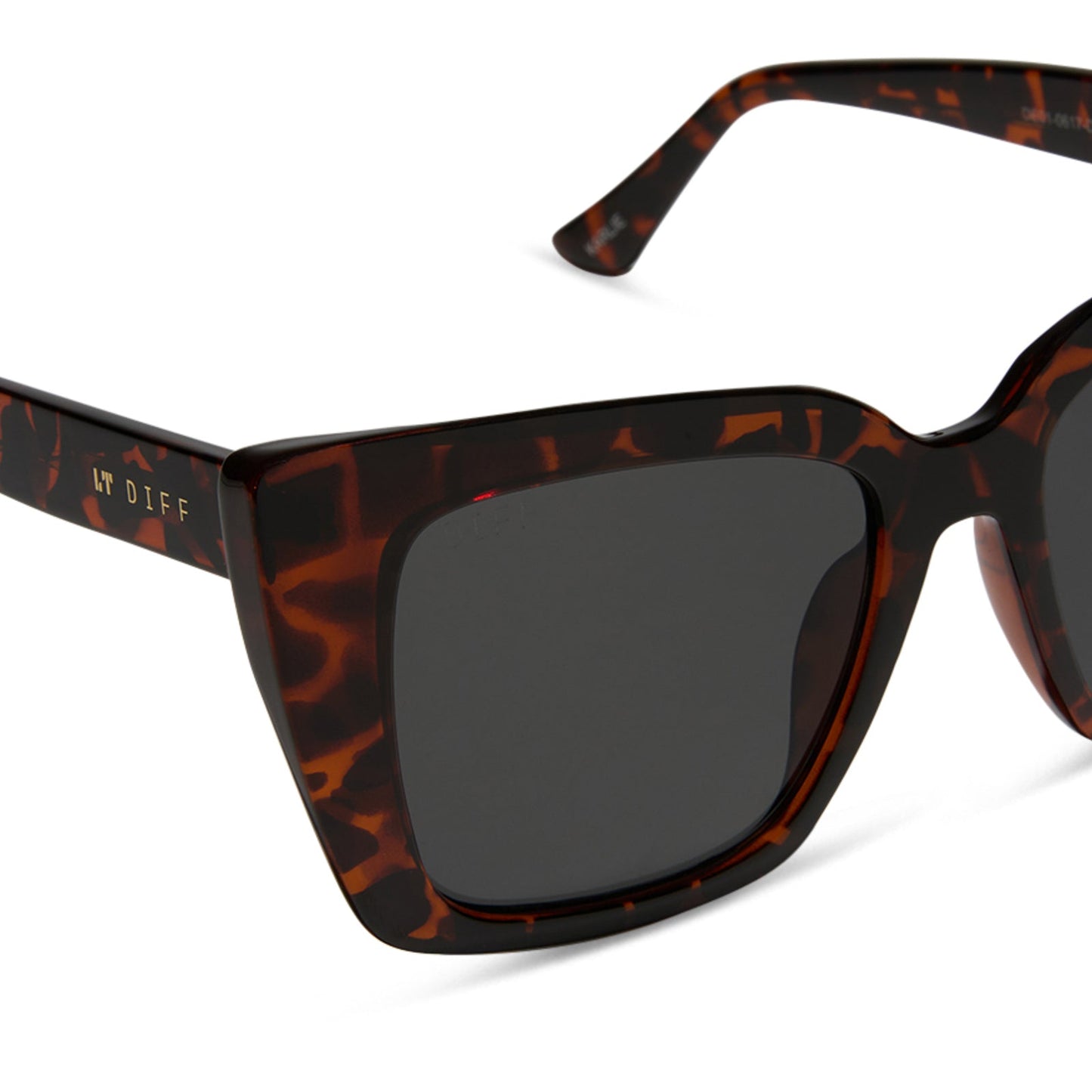 KARLIE - DARK TORTOISE + GREY SUNGLASSES