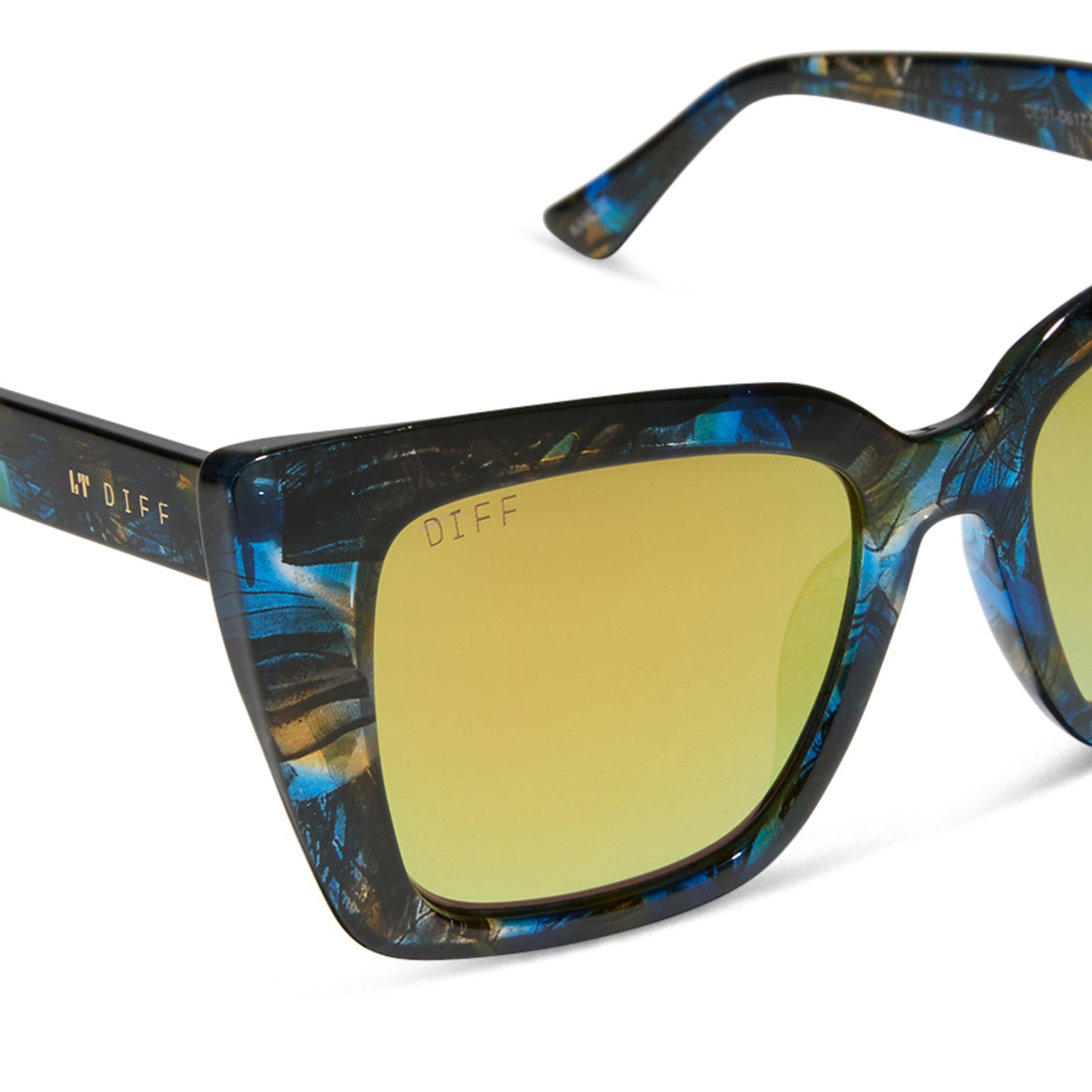 KARLIE - GLACIAL TORTOISE + GOLD MIRROR SUNGLASSES