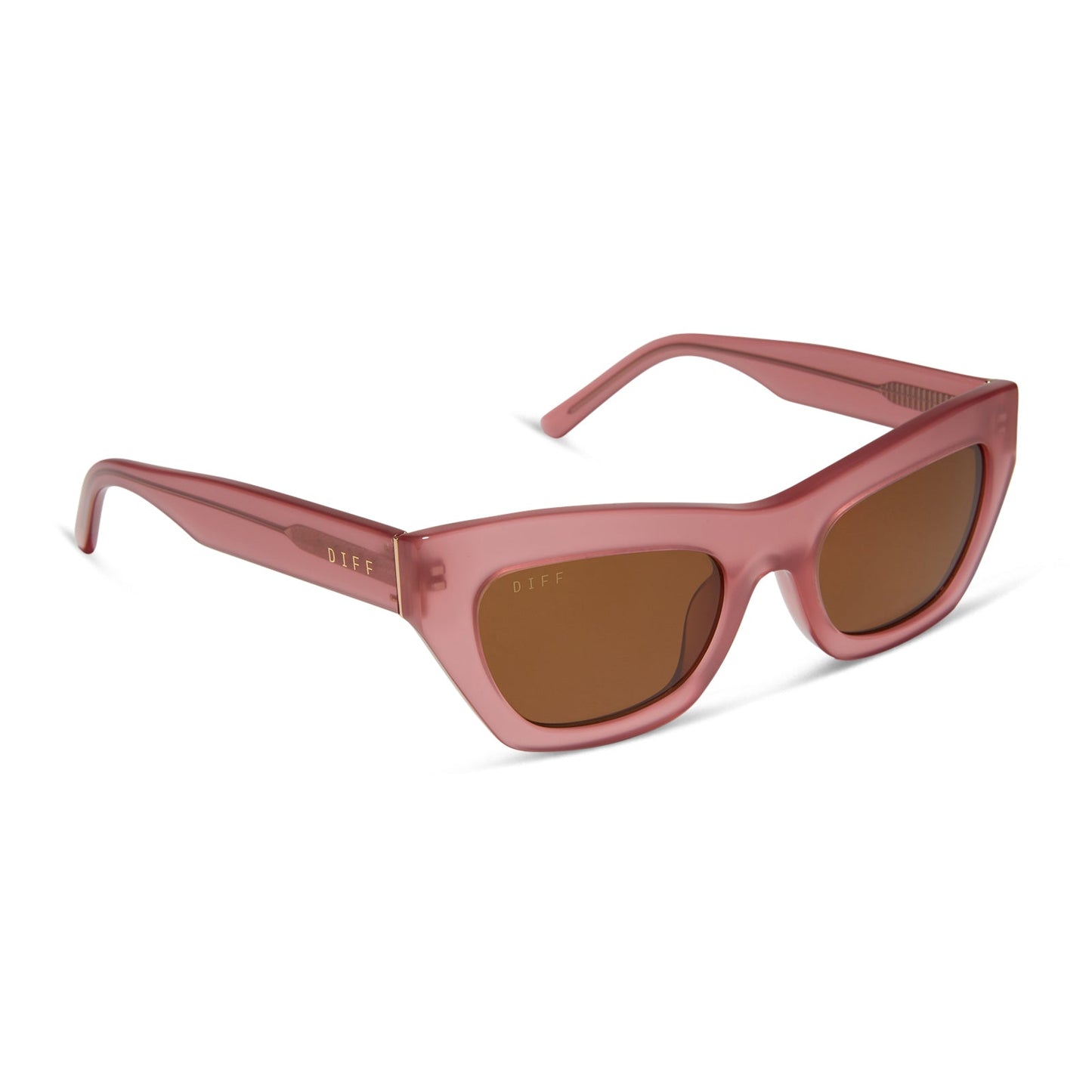 KATARINA - GUAVA + BROWN SUNGLASSES