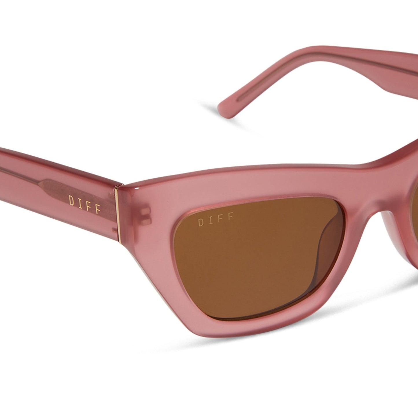 KATARINA - GUAVA + BROWN SUNGLASSES