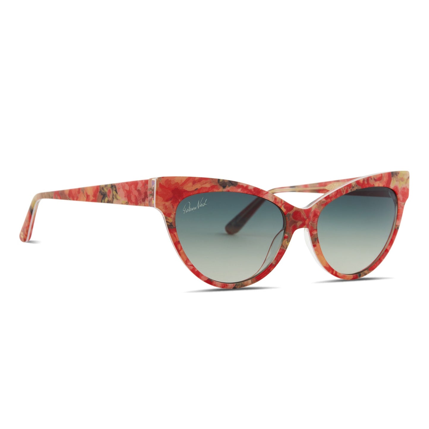 PATRICIA NASH - KELLY + FLORAL OIL PAINTING + OLIVE GRADIENT SUNGLASSES