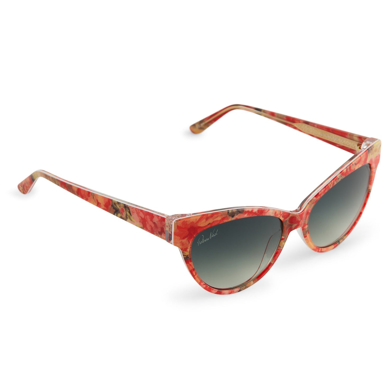 PATRICIA NASH - KELLY + FLORAL OIL PAINTING + OLIVE GRADIENT SUNGLASSES