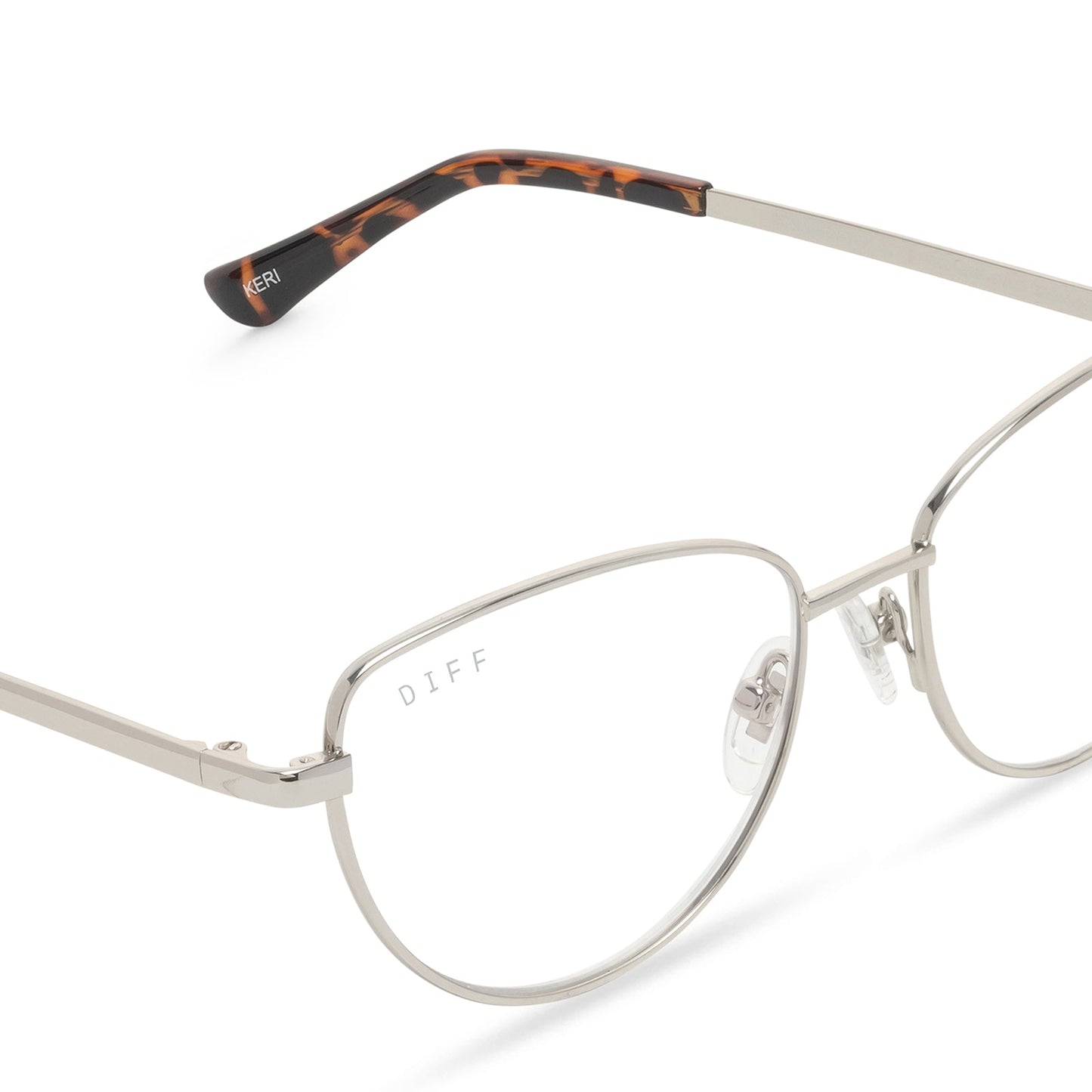 KERI - SILVER/TORTOISE + BLUE LIGHT TECHNOLOGY GLASSES