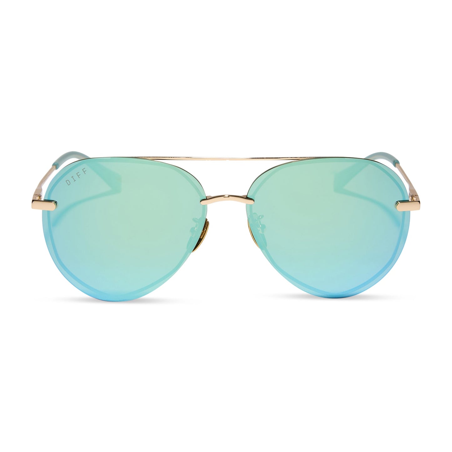 LENOX - GOLD + AQUATIC AWE MIRROR SUNGLASSES