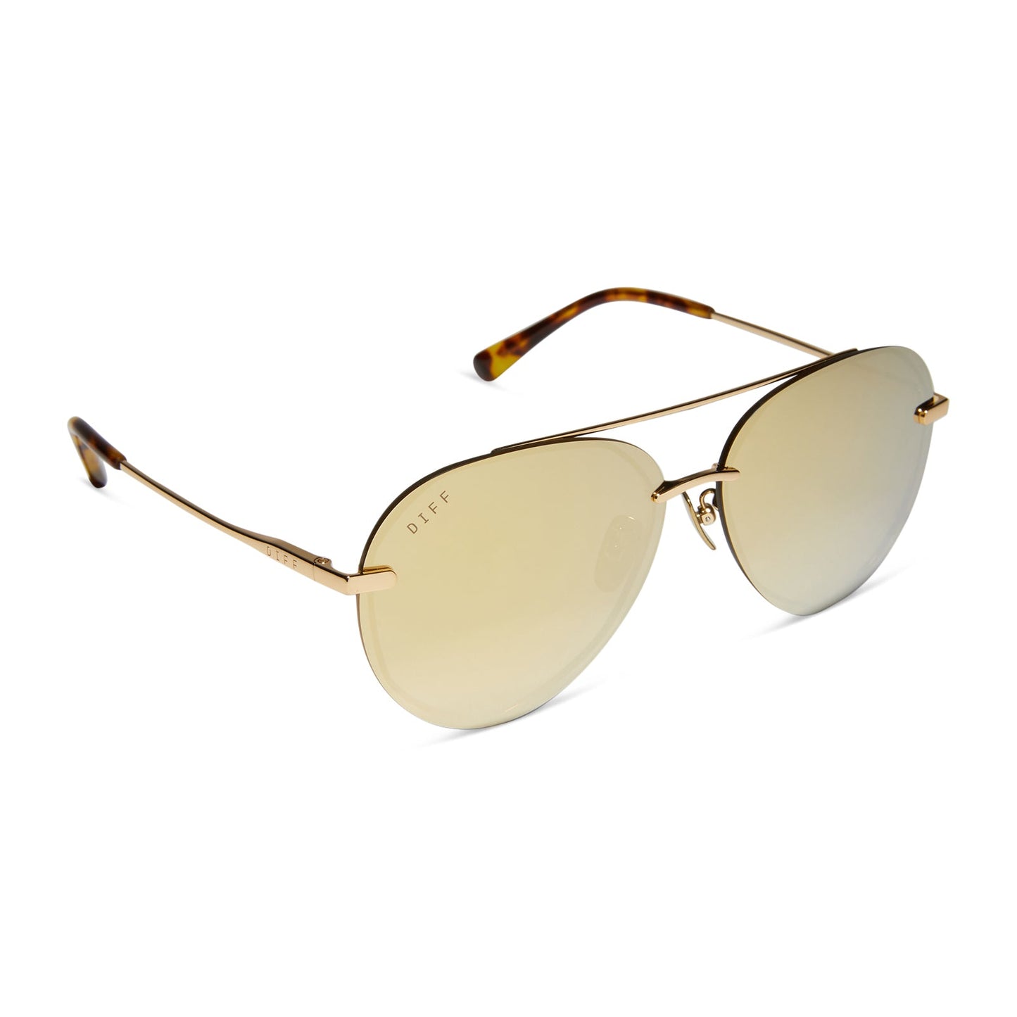 LENOX - GOLD + BRILLIANT GOLD MIRROR + POLARIZED SUNGLASSES