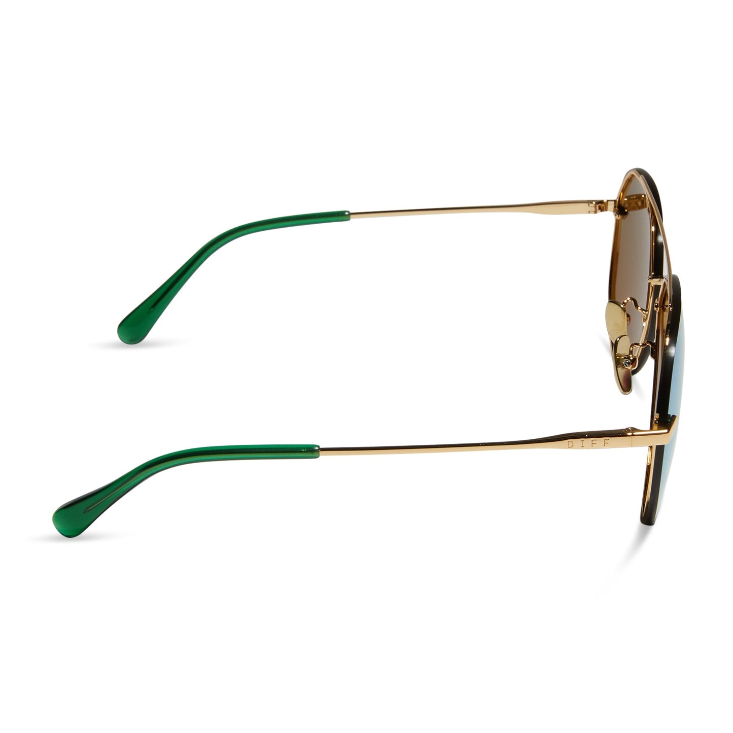 LENOX - GOLD + GREEN MIRROR SUNGLASSES