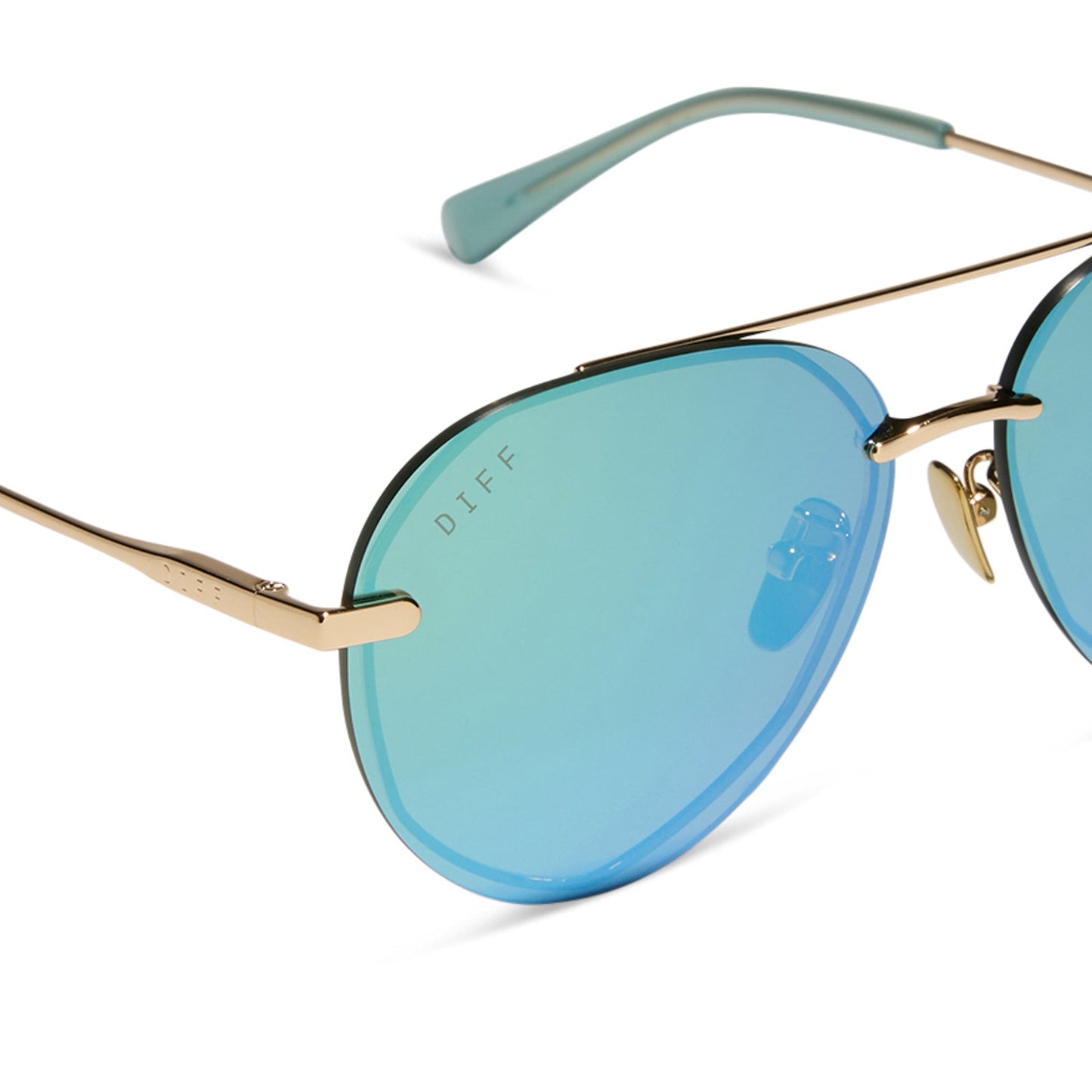 LENOX XS - GOLD + AQUATIC AWE MIRROR SUNGLASSES