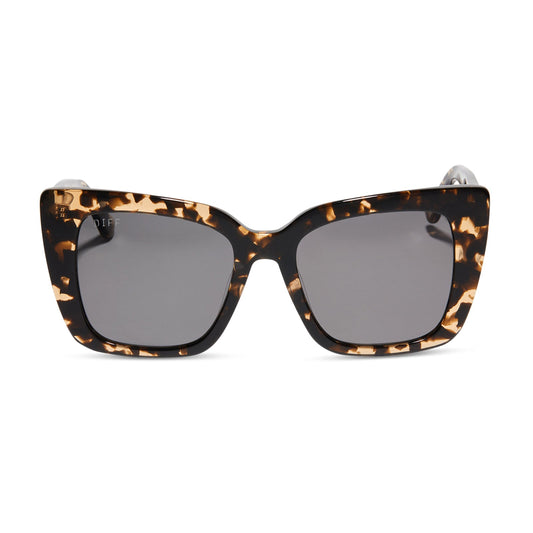 LIZZY - ESPRESSO TORTOISE + GREY + POLARIZED SUNGLASSES