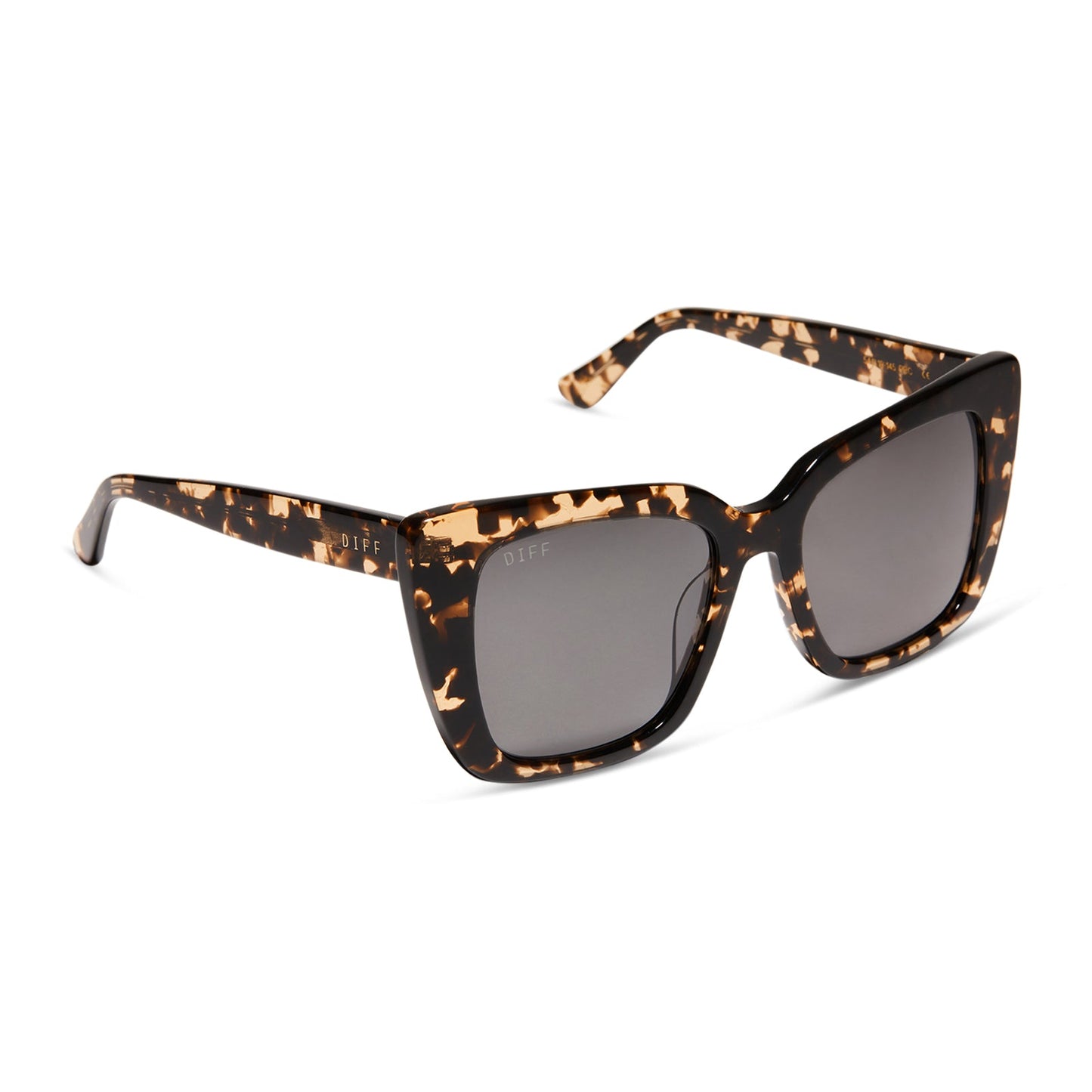 LIZZY - ESPRESSO TORTOISE + GREY + POLARIZED SUNGLASSES