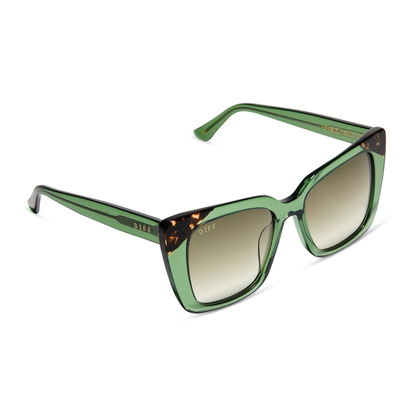 LIZZY - SAGE CRYSTAL + G15 GRADIENT SUNGLASSES