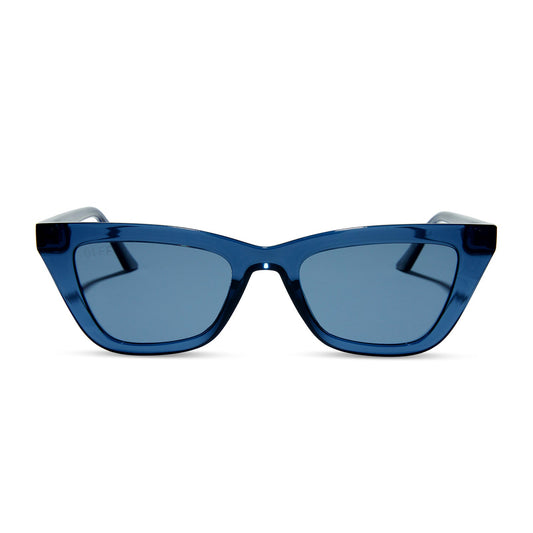 MADI NELSON - THE NOAH + TRANSPARENT NAVY BLUE + NAVY BLUE + POLARIZED SUNGLASSES