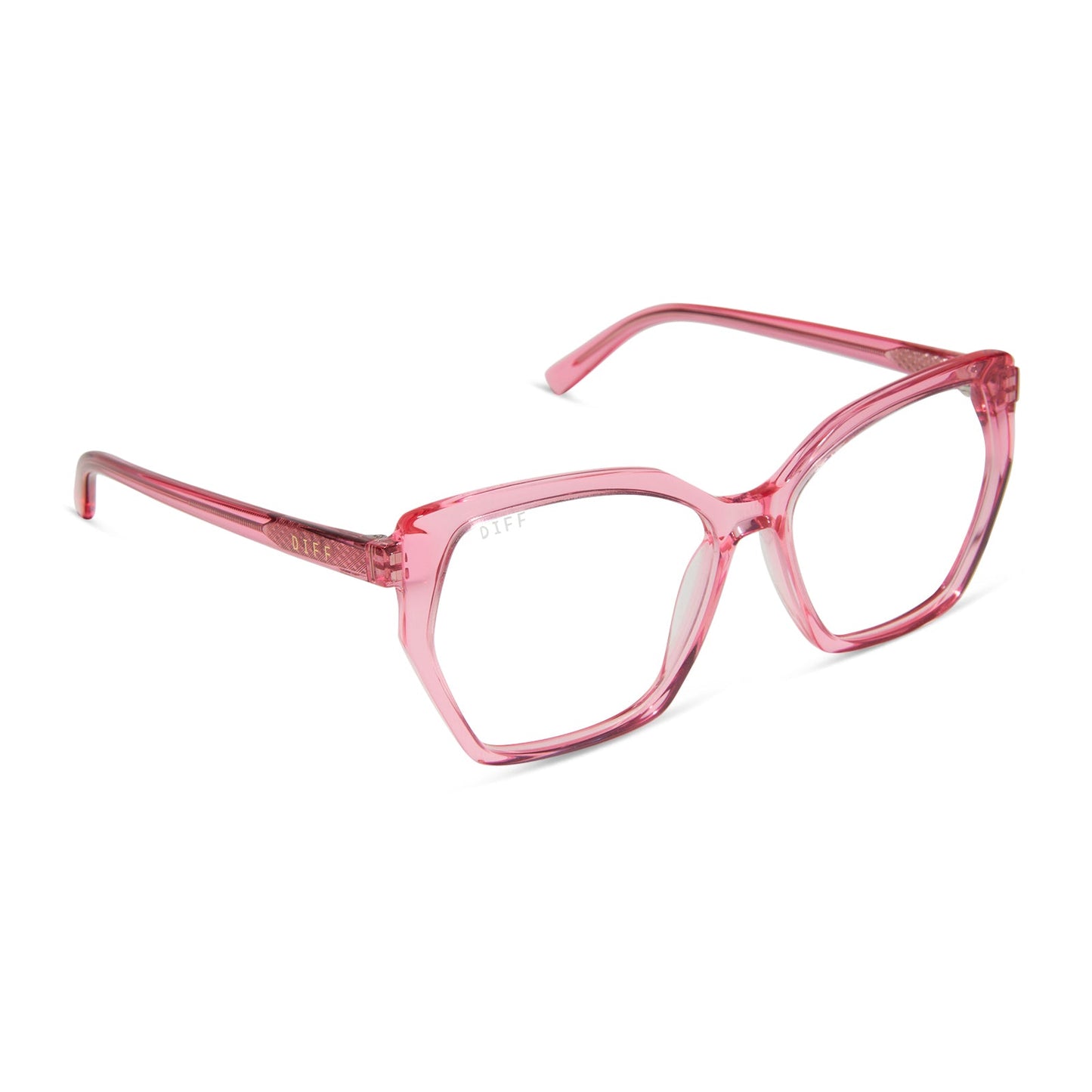 MAISIE - CANDY PINK CRYSTAL + PRESCRIPTION GLASSES