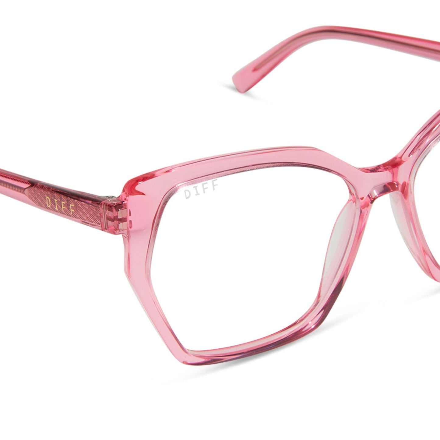 MAISIE - CANDY PINK CRYSTAL + PRESCRIPTION GLASSES