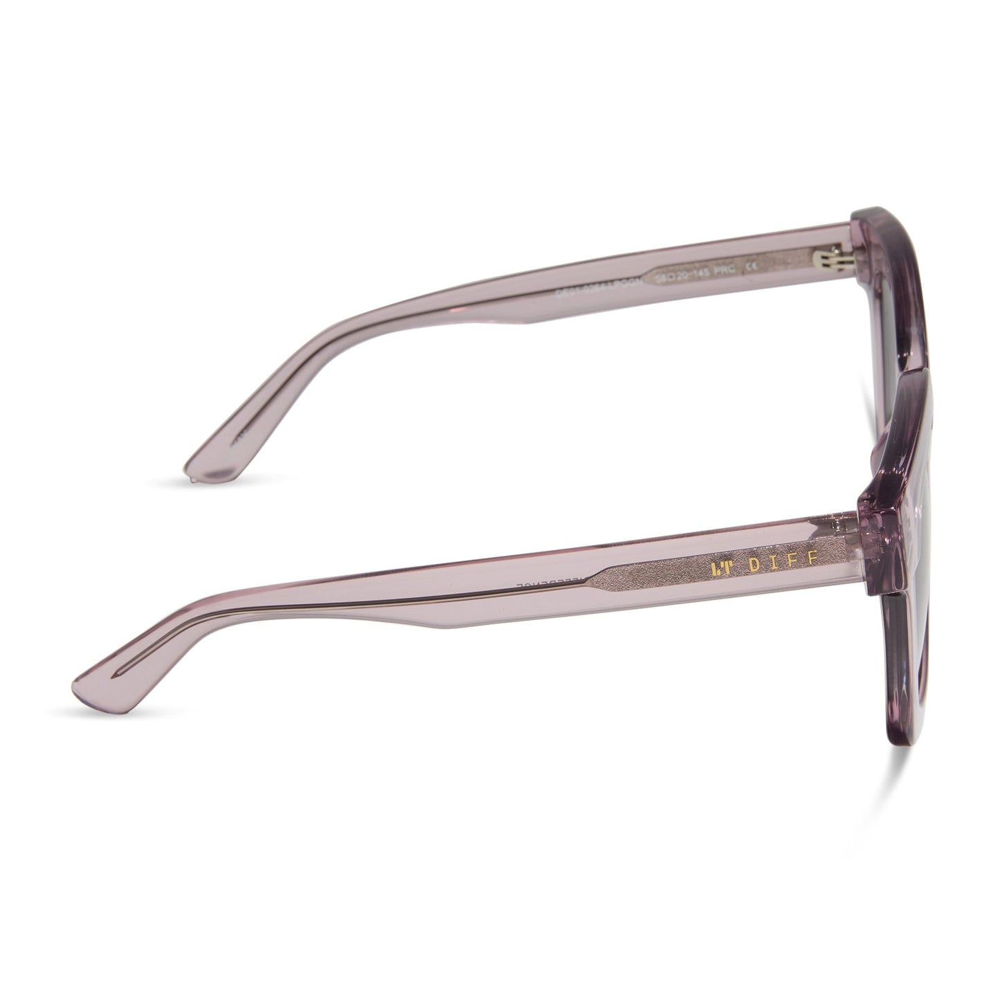 MAKAY - LIGHT PINK CRYSTAL + GREY GRADIENT SUNGLASSES