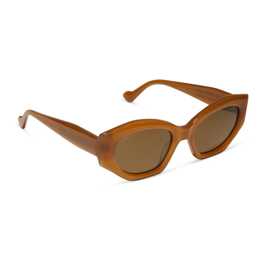 MARGOT - SALTED CARAMEL + BROWN + POLARIZED SUNGLASSES