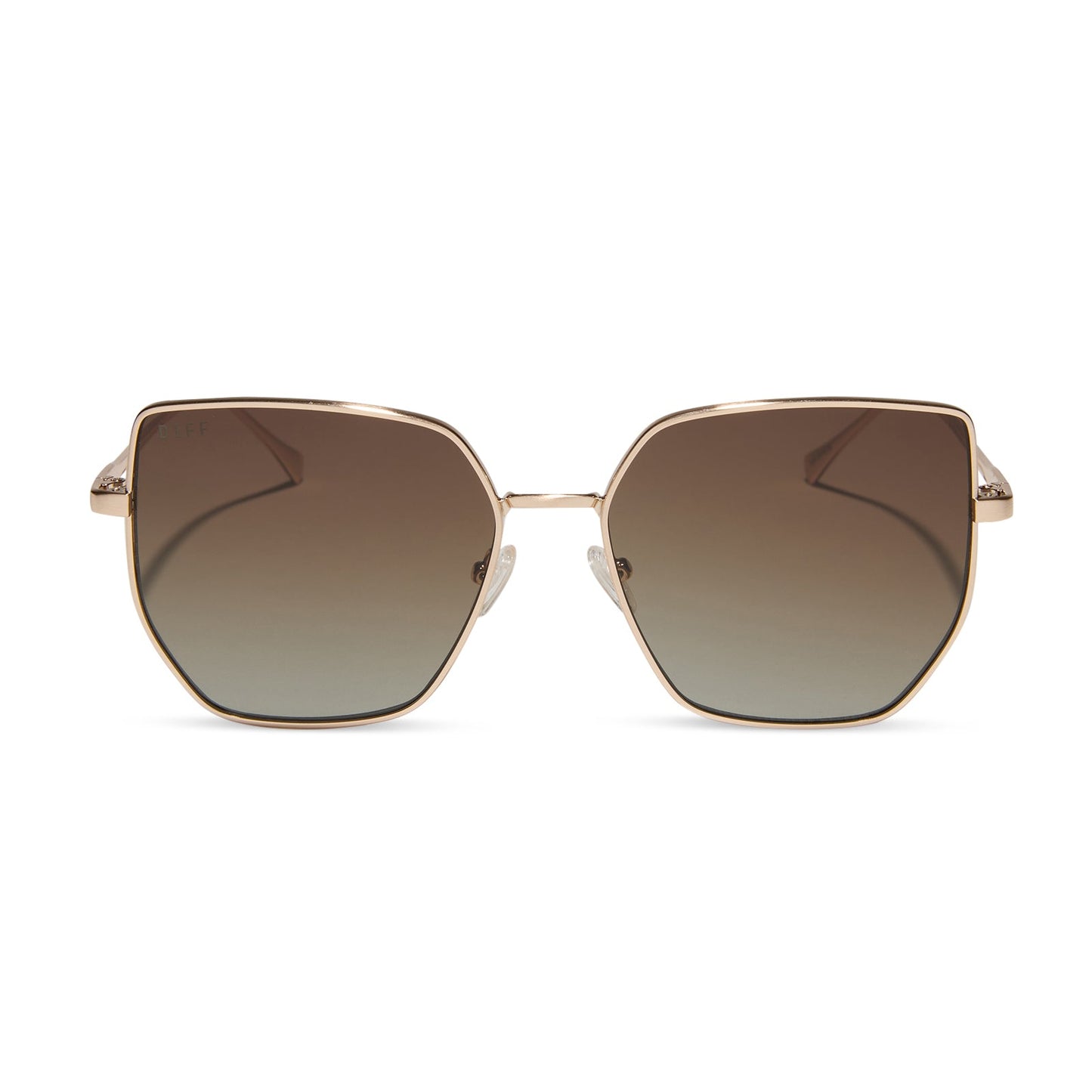 EMILY FAUVER - MAVERICK + BRUSHED GOLD + BROWN GRADIENT SUNGLASSES